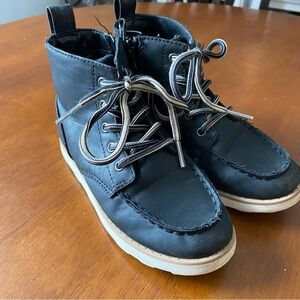 Cat & Jack Black Dress Casual Hi-top Boots Size 12